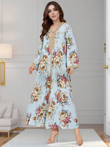 Djellaba Rouge Fleur
